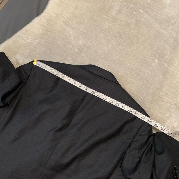 Canali 1934 Checkered Black 2 Button Wool Blazer Sport Jacket Size 42R - Picture 9 of 9